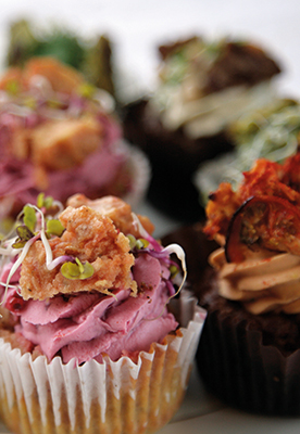 A photo of some gluten-free beetroot muffins