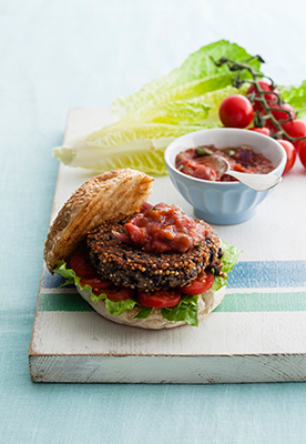 A photo of quinoa burgers