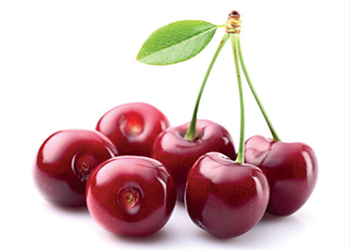 A photo of some Montmorency cherries